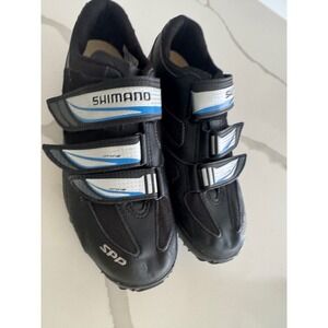 Shimano SH-WM51 Men Black Blue SPD Mountain Bike Cycling Shoes Size 41 US 7.5